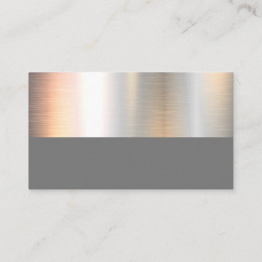 Metaal | Grijs Visitekaartje (Achterkant)