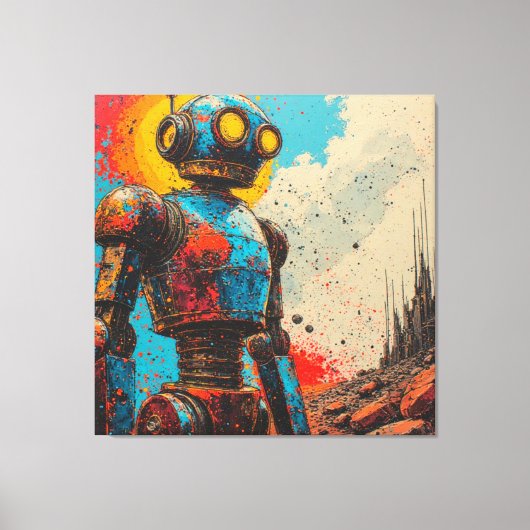 METAAL HART IJZEREN MAN-16 CANVAS AFDRUK (Voorkant)
