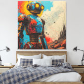 METAAL HART IJZEREN MAN-16 CANVAS AFDRUK (Insitu (Slaapkamer))
