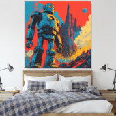 METAAL HART IJZEREN MAN-2 CANVAS AFDRUK (Insitu (Slaapkamer))