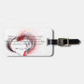 Metaal hart met Shakespeare sonnet 18 Bagagelabel (Voorkant horizontaal)