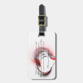 Metaal hart met Shakespeare sonnet 18 Bagagelabel (Voorkant verticaal)