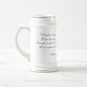 Metaal hart met Shakespeare sonnet 18 Bierpul (Links)