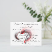 Metaal hart met Shakespeare sonnet 18 Briefkaart (Staand voorkant)