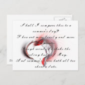 Metaal hart met Shakespeare sonnet 18 Briefkaart (Voorkant / Achterkant)