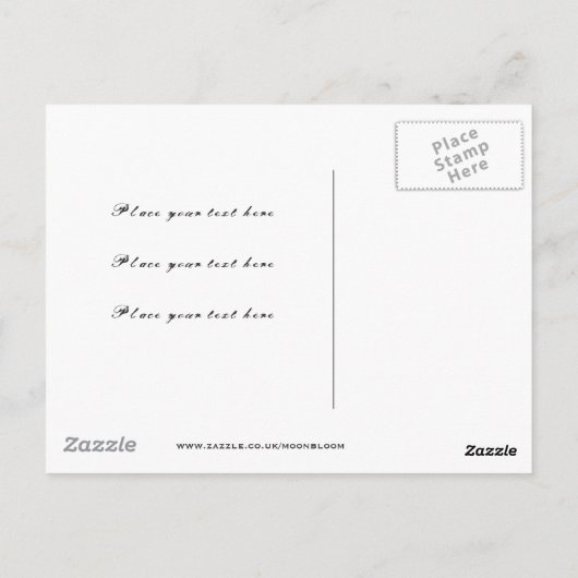 Metaal hart met Shakespeare sonnet 18 Briefkaart (Achterkant)