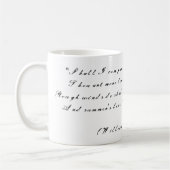 Metaal hart met Shakespeare sonnet 18 Coffee Mu Koffiemok (Links)