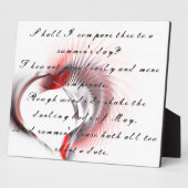 Metaal hart met Shakespeare sonnet 18 Fotoplaat (Zijkant)