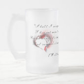 Metaal hart met Shakespeare sonnet 18 Matglas Bierpul (Links)