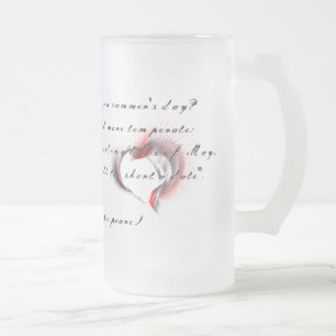 Metaal hart met Shakespeare sonnet 18 Matglas Bierpul