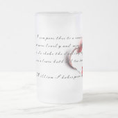 Metaal hart met Shakespeare sonnet 18 Matglas Bierpul (Center)