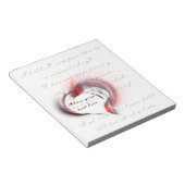 Metaal hart met Shakespeare sonnet 18 Notitieblok (Schuin)