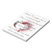 Metaal hart met Shakespeare sonnet 18 Notitieblok (Linkerzijde)