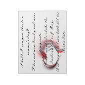 Metaal hart met Shakespeare sonnet 18 Notitieblok (Linkerzijde)