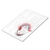 Metaal hart met Shakespeare sonnet 18 Notitieblok (Schuin)