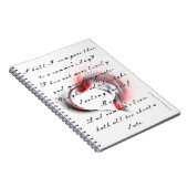 Metaal hart met Shakespeare sonnet 18 Notitieboek (Rechterzijde)