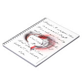 Metaal hart met Shakespeare sonnet 18 Notitieboek (Linkerzijde)