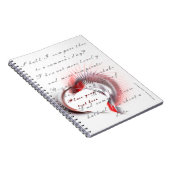 Metaal hart met Shakespeare sonnet 18 Notitieboek (Rechterzijde)