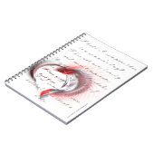 Metaal hart met Shakespeare sonnet 18 Notitieboek (Linkerzijde)