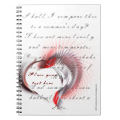 Metaal hart met Shakespeare sonnet 18 Notitieboek (Voorkant)