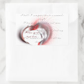 Metaal hart met Shakespeare sonnet 18 Rechthoekige Sticker (Tas)