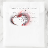 Metaal hart met Shakespeare sonnet 18 Rechthoekige Sticker (Tas)