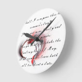 Metaal hart met Shakespeare sonnet 18 Ronde Klok (Hoek)