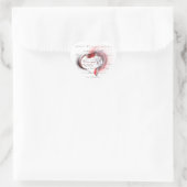 Metaal hart met Shakespeare sonnet 18 Sticker (Tas)
