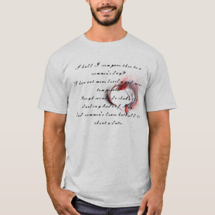Metaal hart met Shakespeare sonnet 18 T-shirt
