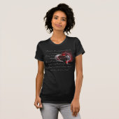 Metaal hart met Shakespeare sonnet 18 T-shirt (Voorkant volledig)