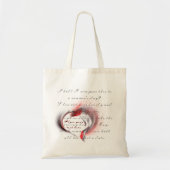 Metaal hart met Shakespeare sonnet 18 Tote Bag (Voorkant)