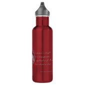 Metaal hart met Shakespeare sonnet 18 Waterfles (Rechts)