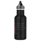 Metaal hart met Shakespeare sonnet 18 Waterfles (Rechts)