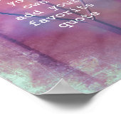 metaal hart voegt uw eigen citaat in nood toe poster (Hoek)