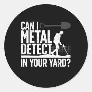 Metaal het ontdekken voor Metaaldetectorist Ronde Sticker