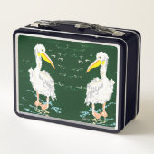 Metaal hokje : Pelicans (Achterkant)