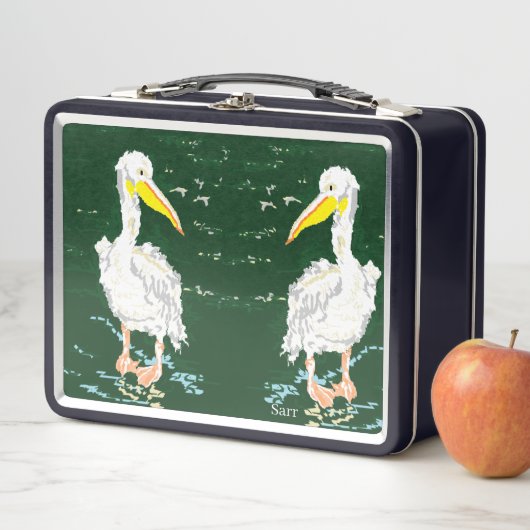 Metaal hokje : Pelicans (In situ)
