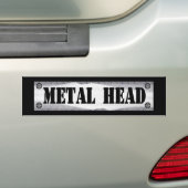 Metaal hoofd bumpersticker (Op auto)