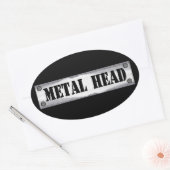 Metaal hoofd ovale sticker (Envelop)