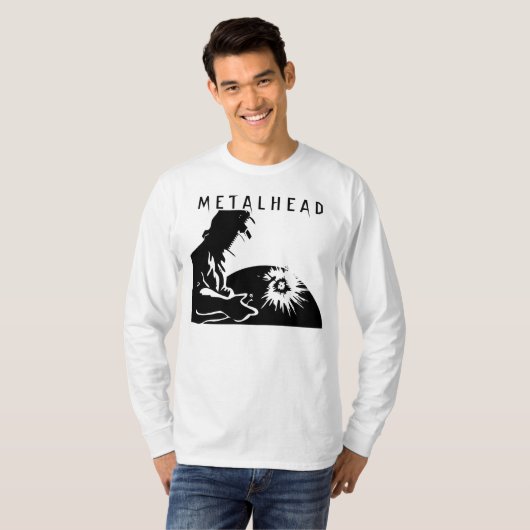 Metaal hoofd t-shirt (Voorkant volledig)