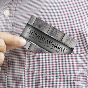 Metaal Hout   Bouwmateriaal Visitekaartje