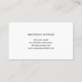 Metaal hout Geometrische kleurenblok Visitekaartje (Achterkant)