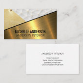 Metaal hout Geometrische kleurenblok Visitekaartje (Voorkant / Achterkant)