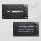 Metaal in de kraak en vlees visitekaartje (Voorkant / Achterkant)