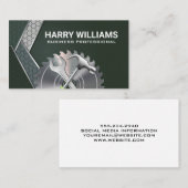 Metaal | Industriële Zaag Hamer | Industriële Visitekaartje (Voorkant / Achterkant)