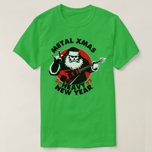 Metaal Kerstmis Zwaar Nieuwjaar 2023 Zware Metaal  T-shirt (Design voorkant)