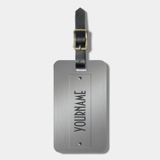 Metaal Kijk aangepast bagagelabel (Voorkant verticaal)