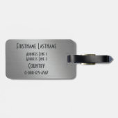 Metaal Kijk aangepast bagagelabel (Achterkant horizontaal)