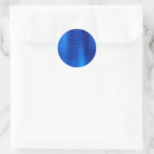 Metaal Koninklijk Blauw Blanco Ronde Sticker (Tas)