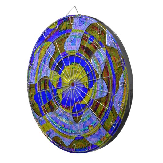 Metaal kooiswagentje "As the Water Recedes" Dartbord (Voorkant Rechts)